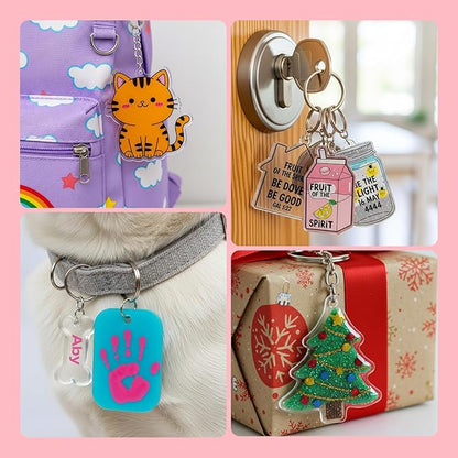 Auihiay 25 Pieces Shrink Plastic Sheets, Shrink Films Papers, Shrinky Art for Creative Handicrafts, Halloween and Christmas Ornaments (7.9 X 5.7 inch)