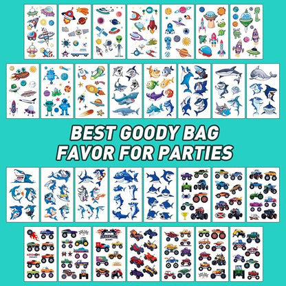 Temporary Tattoo Kids - 150 Sheets & 1700+ Patterns | Boosts Imagination/Creativity & Easy-Clean | Ideal for Party Favors, Arts & Crafts, Goodie Bags (Non-Toxic, Safe for Skin)