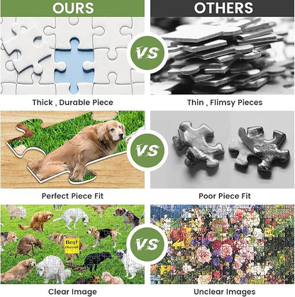1000 Pieces Puzzles for Adults, Pooping Puppies Puzzle, Dogs Jigsaw Puzzles 1000 Pieces, Funny Gifts for Dog Lovers Friends, Perfect White Elephant Gag Gift, Dog Puzzle as Funny Home Party Decorations
