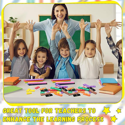 24 Sets Fraction Tiles Set for Math Classroom Fractions Manipulatives Math Learning Manipulatives for Home School Supplies