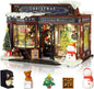 Miniature Dollhouse Kits, Tiny House Kit and Light, Doll House Kits for Adults to Building, Unique Gift for Birthday Christmas Day, Christmas Wonderland