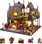 Flever DIY Miniature House Kit, Tiny Home Kit with LED Light, Mini House Build Craft Kits for Adults and Teens, Home Decor Creative Gift for Family/Friends (Luna Magic House)