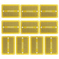 Solderable Breadboard Mini PCB Board Gold-Plated Solder Breadboard for DIY Electronics Projects Apply to Soldering Projects 2.0"x1.5" Mixed Color(Pack of 10 Pcs,Yellow)