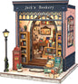 Fsolis Book Nook Kit, DIY Miniature House Kit 3D Puzzles for Adults, Booknook Library Tiny House Mini Bookshelf Diorama Decor Gifts for Women Teenagers Book Lovers (Jack's Bookery)