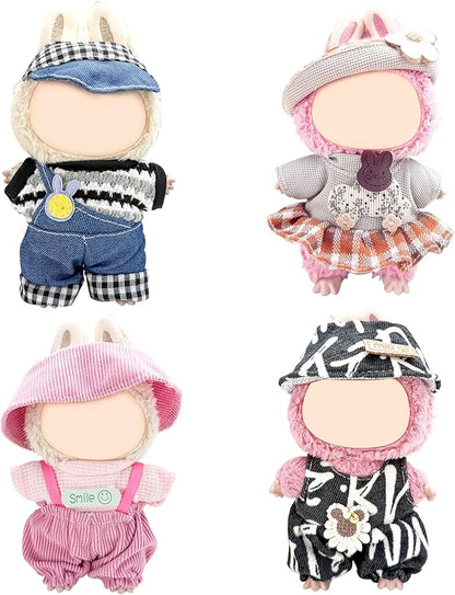 4 Pack—17 cm Doll Clothes for Cute Accessories for Fashion，Perfect for Play & Display, Dolls Clothing Girl Chic Style Set Elegant Dress Accessories(No Dolls and Shoes) (Set I)