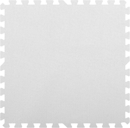 Flooring Inc's 1/2" Soft Non-Toxic Baby Play Mat, Toddler Playmat, Colorful Puzzle PlayMat, Floor Mats for Kids & Babies, EVA Foam Interlocking Tiles for Nursery & Playroom | White, 4 Tiles, 16 Sq/Ft
