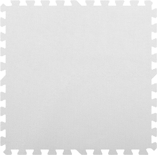 Flooring Inc's 1/2" Soft Non-Toxic Baby Play Mat, Toddler Playmat, Colorful Puzzle PlayMat, Floor Mats for Kids & Babies, EVA Foam Interlocking Tiles for Nursery & Playroom | White, 20 Tiles, 80 Sq/Ft