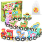 11 Pcs Magnetic Dinosaur Train Set Montessori Toys for 1 2 3 Years Old Toddlers Boys Girls, Wooden Dinosaur Preschool Learning Activities Educational Sensory Toys Birthday Gifts Ages 1-3, 2-4