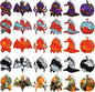 30Pcs Halloween Mini Pop Keychain Fidget Toy, Halloween Party Favors Supplies, Silicone Mini Pop Toys Bulk for Kids Anxiety Stress Reliever for Adults
