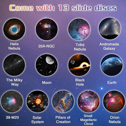 Galaxy Projector, 13 in 1 Home Planetarium Galaxy Projector for Bedroom, Star Projector Galaxy Light with Timer, Night Light Projector for Kids Adults, Ceiling Projector, Room Decor-Black