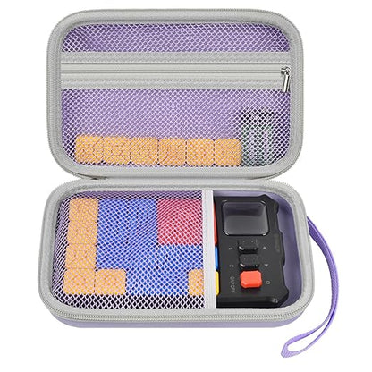 casmilee Case Compatible with Giiker Super Slide Brain Games, Brain Teaser Puzzles Organizer Storage Bag, Flow Slider Puzzle Game Holder (Purple)