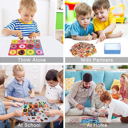 LELEMON Puzzles for Kids Ages 4-6,6 Pack 100 Piece Puzzles for Kids Ages 4-8 in a Metal Box,Educational Jigsaw Puzzles Puzzle Games Puzzle Toys for Girls and Boys