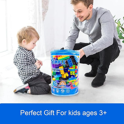 Dimple Large Blocks for Toddlers/Kids Stackable, Multi-Colored, Interlocking Toys Safe, Non-Toxic Plastic Bright Colors, Waterproof Boys and Girls Age 3 + (900 Pieces)