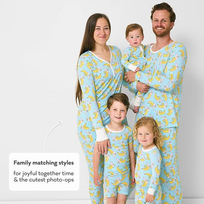 Little Sleepies Two-Piece Pajama Set for Boys & Girls, Soft Viscose from Bamboo Toddler Pajamas for Kids, Family Matching PJs