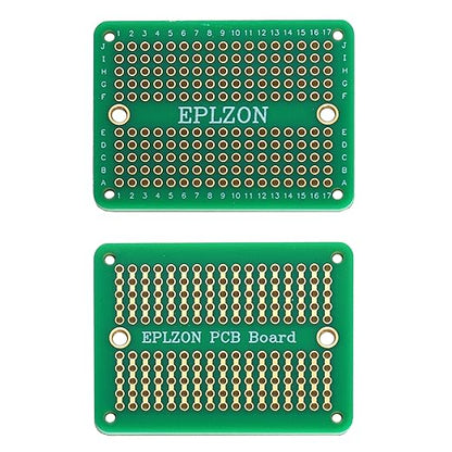 Solderable Breadboard Mini PCB Board Gold-Plated Solder Breadboard for DIY Electronics Projects Apply to Soldering Projects 2.0"x1.5" Mixed Color(Pack of 10 Pcs,Green)