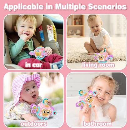 Montessori Toys For 1 Year Old Girl Gifts，Travel Activities Busy Board Cube Montessori Toys For 1 Year Old ，Sensory Toy For One Year Old Girl Birthday Gifts，Learning Fine Motor Skills Baby Toy