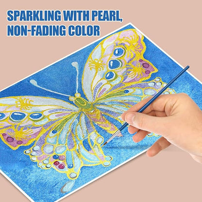 Mini Forestry Shifting Watercolor Painting Set, 40 Color Shifting Watercolor Paint Set, Shimmer Metallic Watercolor Paints Set, Glitter Watercolor Paint, Solid, Matisse & Rococo Style