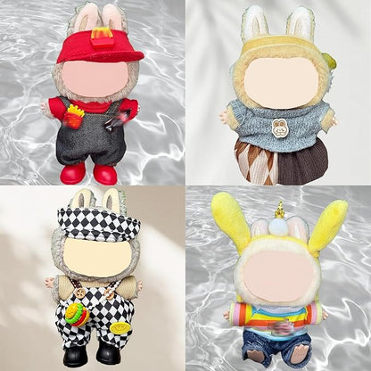 4 Pack—17cm Doll Clothes,Premium Doll Outfit with Accessories,Doll Princess Skirt,Cute Clothes Outfit for 17cm Dolls,End Dolls Fashion Clothing Set(No Dolls and Shoes) (Set A)