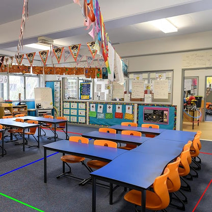 Back to School Decorations 157 Feet Carpet Marker Strips for Classroom Back to School Supplies Nylon Carpet Strip for Classroom Decorations -6 Roll (Blue)