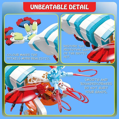 429PCS Micro Brick Ocean Animal Mantis Shrimp Toys Building Sets,Animals Botanical Collection Blocks Model for Adult Toys,Home Decor and Office Art Creative Gift,for Teens Ages 6+ Kids