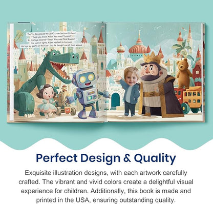 ELFINK Personalized Children Story Books - Toyland Adventure - Customized Name & Photo - Baby Gifts - Children Bedtime Story (Soft Cover)