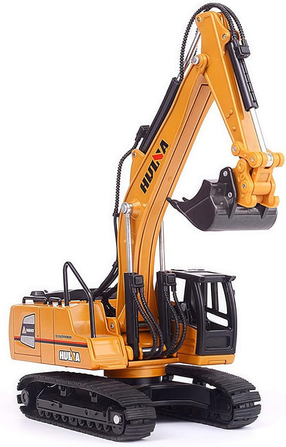 Gemini&Genius Tracked Excavator Toy for Kids, Heavy Duty Digger Construction Vehicle Toy with 360 Degrees Rotation 1:60 Scale Engineering Collectible Model Toy for Kids and Decoration for House