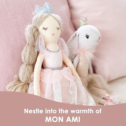 MON AMI Princess Doll Olivia – 22”, Soft & Elegant Stuffed Plush Princess Doll for Kids of All Ages, Use as Toy or Room Decor