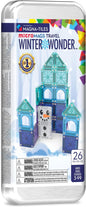 Magna-Tiles microMAGS Winter Wonder Travel Set 26-Piece Magnetic Construction Set, The Original Magnetic Building Brand