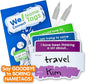 We! Name Tag Stickers – Ideal for Office Icebreakers, Party Fun, Educational Card Games, and Team Building – Easy-to-Write Labels for Group Conversations – Designed for Adults – 150 PCS