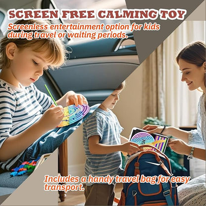 Silicone Sensory Activity Board for Kids - Sensory Toys for Kids with Autism Fidget Toy with Quiet Design, Stress Relief Toy for Classroom & Travel