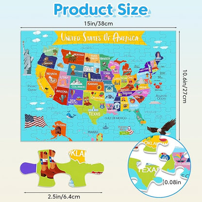 4 Pack 100 Piece Puzzles for Kids Ages 4-6 - Jigsaw Puzzles for Kids Ages 6-8 8-10 100 Piece Jigsaw Puzzle for Adults Toddler Children Learning Educational Puzzles Toys Gifts for Girls Boys
