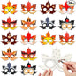 Funrous 24 Pcs Fall Craft Kits Autumn Maple Leaf DIY Mask Color Your Own Animal Blank Painting Paper Mask Thanksgiving Craft