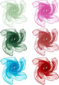 Boao 6 Pieces Chiffon Scarf 1950s Square Neck Head Scarfs Vintage Soft Polyester for Women Lady