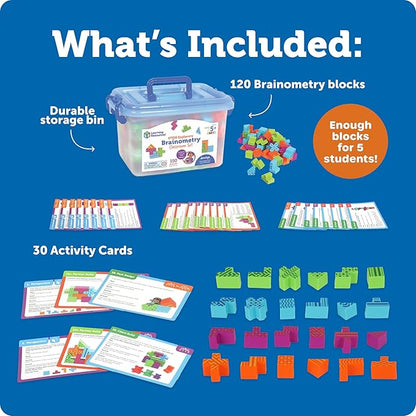 Learning Resources STEM Explorers Brainometry Classroom Set, Kids Games, Puzzles, Sensory Toys, Classroom Must Haves, Montessori Toys, 3D Puzzle, Brain Games, Math Manipulatives, Puzzles for Kids