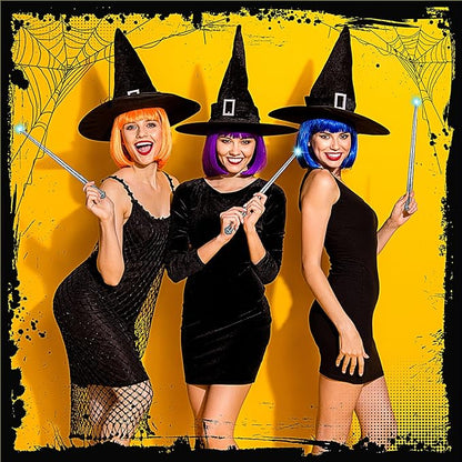 Sumind 4 Pieces Light up Wand Magic Light and Sound Toy Wizard Wands, Illuminating Witch Wand, Costume Accessory for Halloween Cosplay Birthday Party Favors(Silver)
