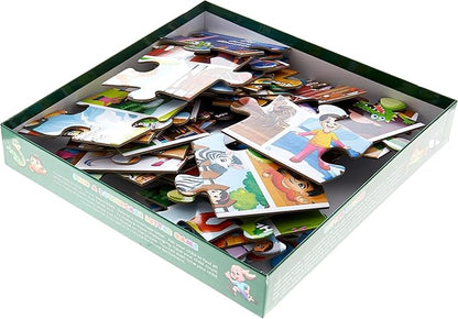 Pretend to Be ABC Floor Puzzle 48 Piece Extra Large Jigsaw Floor Puzzle for Ages 3 and up Learn Through Movement Animals Uppercase & Lowercase Letters Celebrate Diversity for Girls & Boys