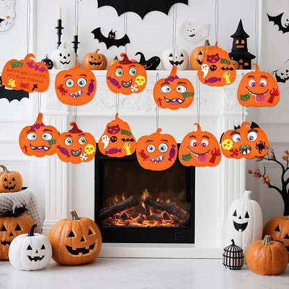 OCHIDO 312 PCS Halloween Crafts for Kids, DIY Foam Pumpkins for Craft Bulk, Halloween Arts and Crafts for Party Favors Supplies, Halloween's Decorations, Classroom Craft Activities