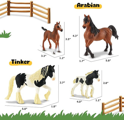 10PCS Horse Figurine Set Realistic Horse Figure Toys for Toddlers Educational Gift for Kids Perfect Party Favors Animal Figure Learnig Toys