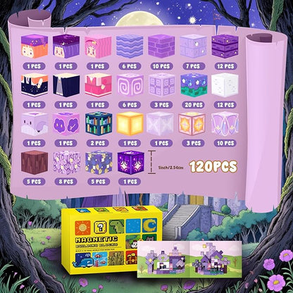 Magnetic Blocks-120PCS Ocean Quest Set，Magnetic Building Blocks Kids Toys for Ages 3 4 5 6 7 8-13 Birthday Gifts，STEM Montessori Sensory Toys for 3+ Years Old Boys & Girls