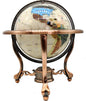 Limited Edition! Unique Art Since 1996 Pearl Swirl Table Top Gemstone World Globe with Tripod Vintage Copper Zinc Alloy Stand (220MM/9 INCHES/PEARL OCEAN/COPPER)