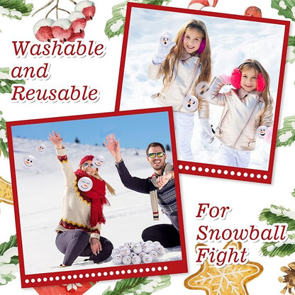 Zhanmai 32 Pcs Christmas Snowmen Stress Balls Bulk Small Snowball Face Relief Squeeze Crafts for Winter Party Favors Xmas Stocking Stuffers Gift Goodie Bag Fillers Holiday Decorations (2.5 Inch)