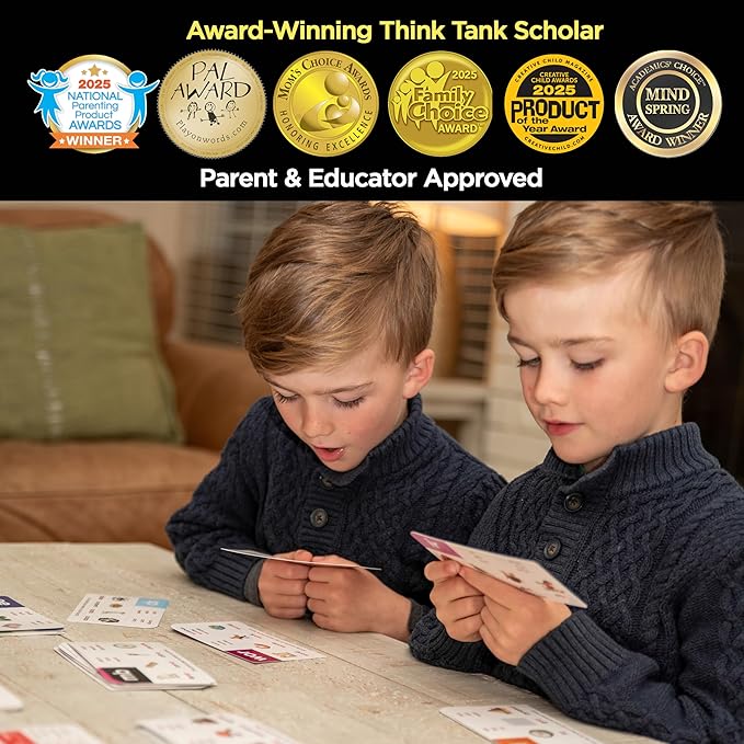 Think Tank Scholar 1000+ Words Phonics Flash Cards + Prefixes & Suffixes (Award Winning) 122 Phonics, 6 Teaching Methods & 6 Fun Games – Preschool, Kindergarten 1st, 2nd, 3rd Grade Homeschool Ages 4-8