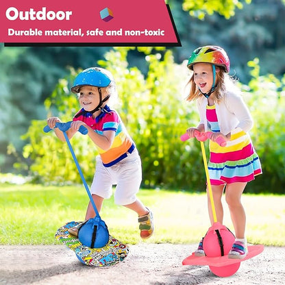 BoterLun Pogo Jumper with Handle, Pogo Ball Pogo Stick with an Air Pump,Trick Board Balance Board for Kids Ages 6 & Up and Adults,