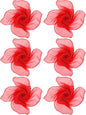Boao 6 Pieces Chiffon Scarf 1950s Square Neck Head Scarfs Vintage Soft Polyester for Women Lady