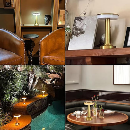 Cordless Table Lamp, Portable LED Desk Lamp, Table Sensor Control Beside Lamps, Kids Night Light with Stepless Dimming & Charging Completed Tip Light & 3 Colors Changing