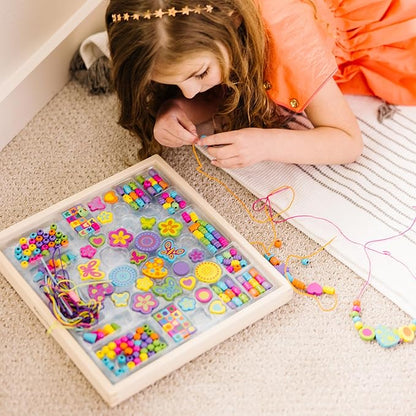 Melissa & Doug Created by Me! Bead Bouquet Deluxe Wooden Bead Set with 220+ Beads for Jewelry-Making