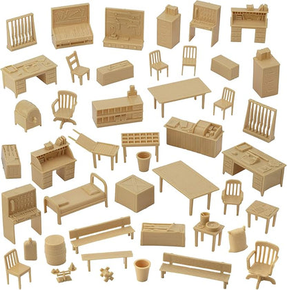 BMC Classic Marx Military Base Camp - 44pc Plastic Army Men Playset Accessories
