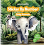 jackinthebox Sticker by Number Book, 12 Scenes Puzzle Paint by Sticker Book + Colouring Pages, Gifts for Birthday, Party Favor Toys for Girls, Arts & Crafts for Kids Age 7 8 9 10 (Baby Animals)