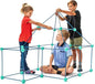 Power Your Fun Forts Kids Tent - 81 Pack STEM Toy Fort Building Kit, Building Toys Play Tent Indoor and Outdoor Playhouse for Kids Construction Toys with 52 Rods and 29 Spheres (Green, Blue)