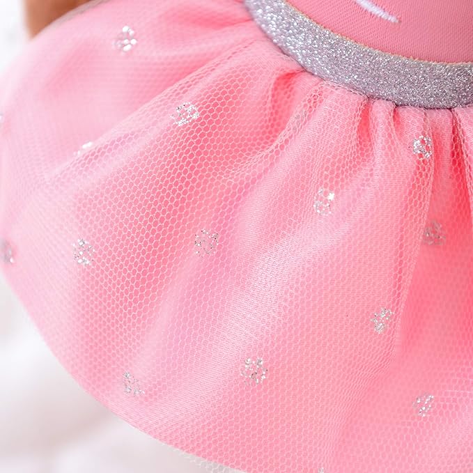 Gloveleya Ballet Dolls Baby Girl Gifts Plush African American Ballerina Doll Bronze 13"